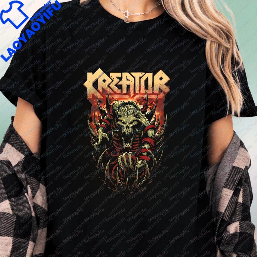 KREATOR Printed Shirt - Gender-neutral Trendy Original Streetwear Short-Sleeved T-Shirt for Both Unisex and WoUnisex (Large Size)