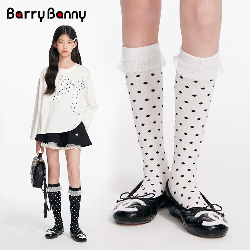 BARRY BANNY Girls  Polka Dot Mid-Calf Socks One Size