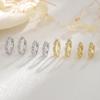 Flash Drill Ear Buckle, Simple Temperament Winding Loop Earrings