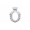 Pandora Crown "O" Logo Charm Silver 925 Silver Necklace/Pendant Women's 797401
