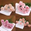 Silk Carnation Flower Bouquet For Home Office Wedding Decor Photography Prop