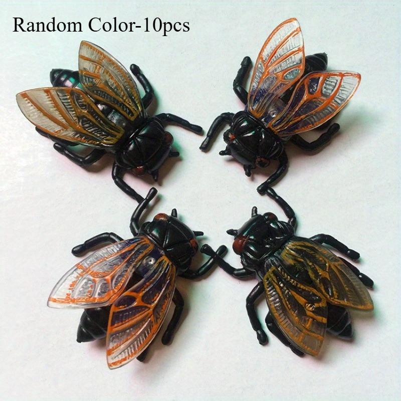 

10 шт. Реалистичная фигурка цикады, украшение, правдоподобная модель насекомого, украшение для дома, офисного стола, статуэтка для фэн-шуй, приносящая богатство и удачу, подарок