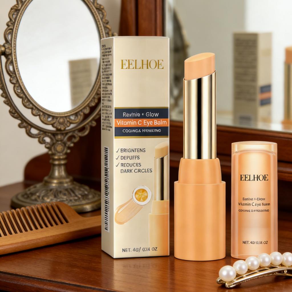 EELHOE Vitamin C Eye Balm Long Lasting Moisturizing Lifting Skin Rejuvenation Deep Nourishment Anti Puffiness Eye Serum Stick