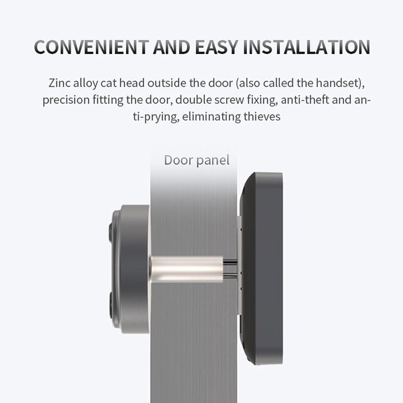 Tuya Wifi Smart Door Bell Peephole Viewer 4.3 Inch LCD Screen Wireless Doorbell Night Vision 1080P Camera Door Monitor Home Security Motion Detection