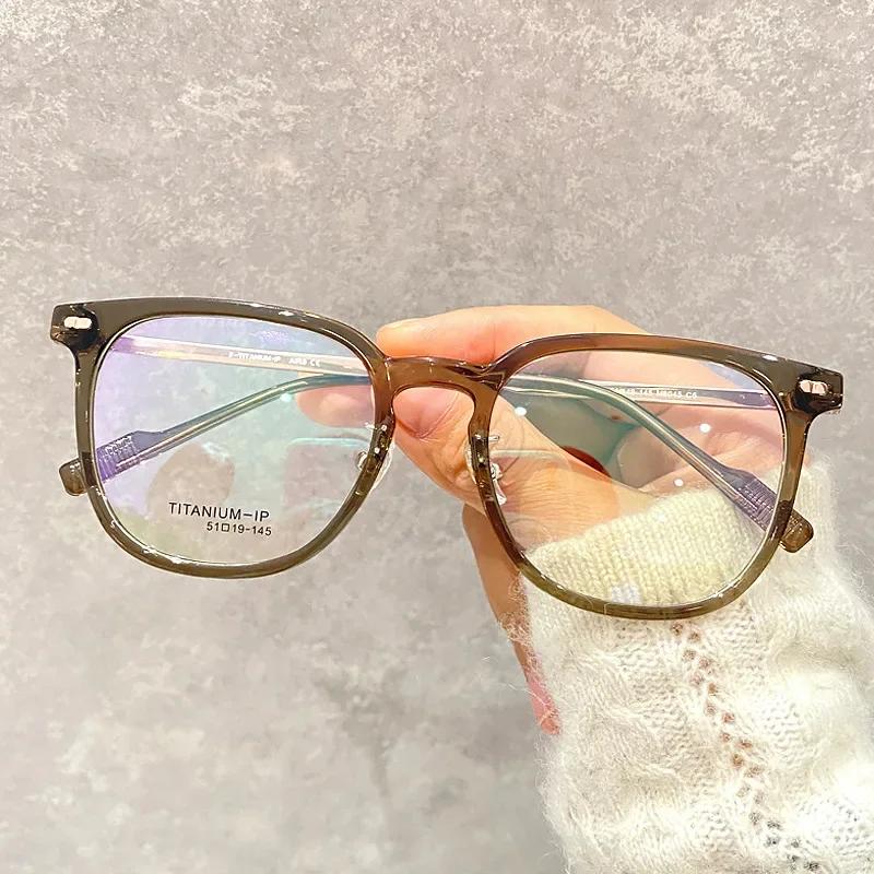 

Large-sized Frame Myopia Glasse High-end Women And Men Reading-purpose Glasses Finished Nearsighted Prescription-ready Glasses Diopters 0 To -4.0 0