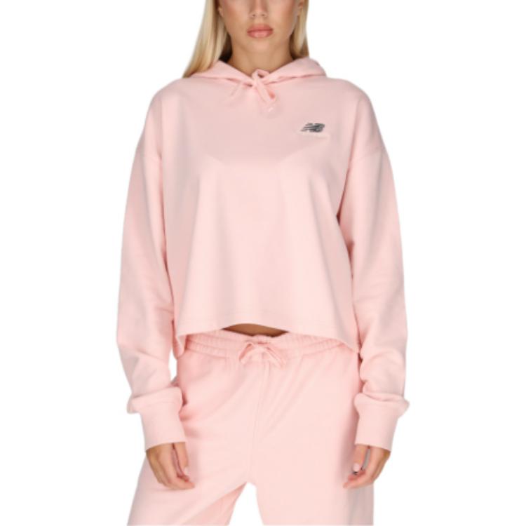 New Balance Sweatshirts Unisex Pink Hooded Moderate Regular UT21502-PIE