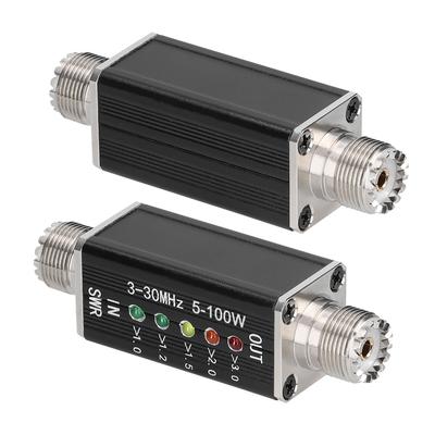 LED SWR Meter 3-30MHz frekvens kortbølge stående bølgeindikator med 5 LEDs M kvinnegrensesnitt