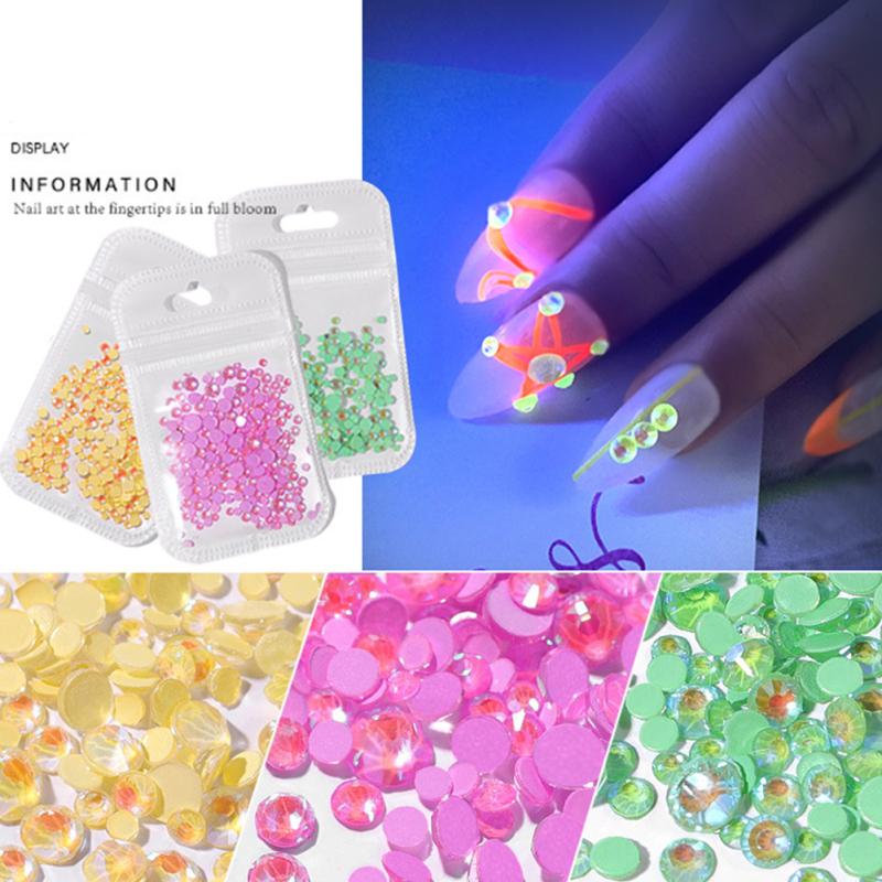 

Nail Art Luminous Drill Fluorescent Rhinestone Super Shiny Mixed Multi-cut Flat Bottom Diamond