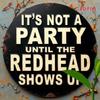 Vintage Round Iron Wall Sign Redhead Party Decor Home Garden Office Club
