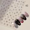 Glitter Starlight Rhinestones 5D Nail Stickers Gold Silver Bronzing Star Sun Adhesive Slider Nail Art Decorations Manicure Decal