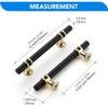 6pack Matte Black Brushed Brass T Bar Cabinet Pulls,Modern Drawer Handles Decorative Hardware for Cabinets Dressers