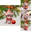 Cute Cat Acrylic Car Pendant With 2d Design For Auto Interior Decoration