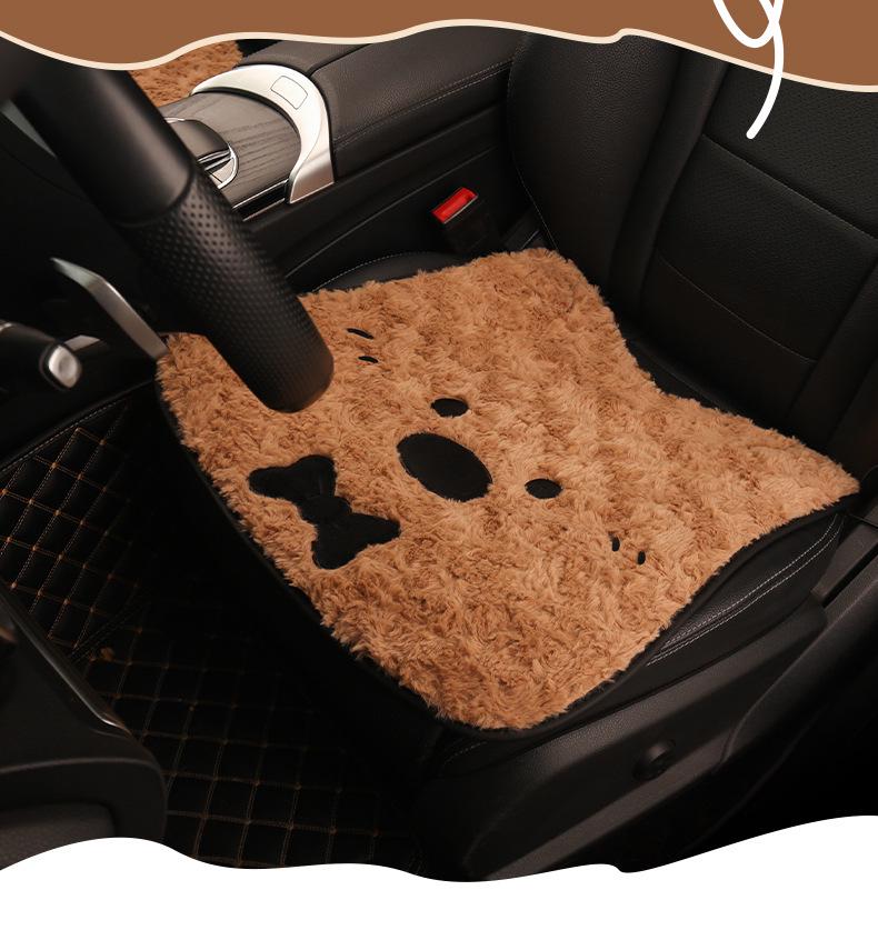 Cartoon Winter Plush Heated Seat Cushion with USB for Car or Office