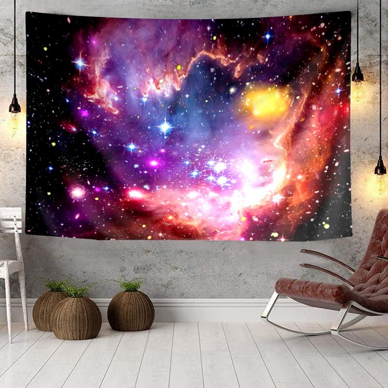 Cosmic Yin Yang Clock Tapestry Room Decoration Wall Hanging for Living Room Bedroom, dormitory, Birthday and Christmas gifts