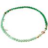 Retro Natural Chalcedony Dongling Jade Sandalwood Contrasting Collarbone Chain Necklace