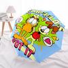 1pc Garfield's Cool Cat Automatic Folding Umbrella - Portable 3-Fold Design with 8-Bone Iron Frame, Perfect for Outdoor Use, Festive Gifts, Travel, Da