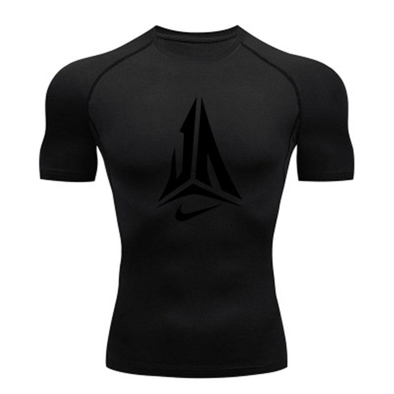 Herren Quick Dry Kompressions Sport T-Shirt Atmungsaktiv Stre
