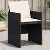 VidaXL Set of 4 Garden Chairs with Cushions, Patio Seats, Balcony Chairs, Outdoor Patio Furniture, Black 4007435