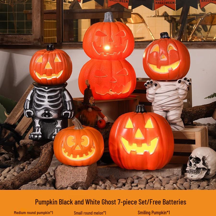 Luminous Large Halloween Pumpkin Lantern: Outdoor Decoration & Shopping Mall Display Props