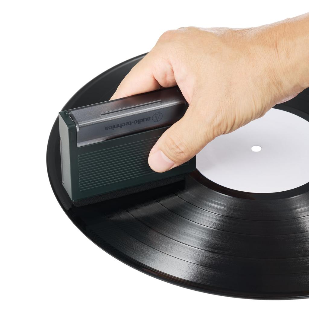 Audio-Technica Record Cleaner AT6028 3-in-1 Maintenance Tool with Record Jacket Stand [Record & Stylus Cleaner, Static Removal, Dust Removal]
