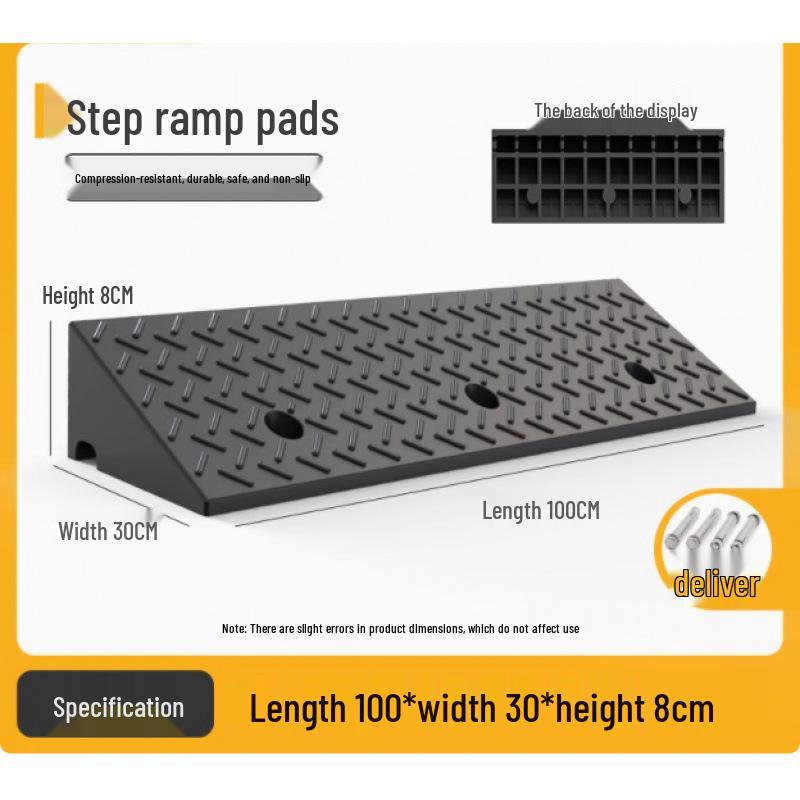 Rubber Curb & Threshold Ramp Mat for Home and Car 