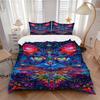 3pcs Psychedelic Cat Art Duvet Cover Set - Includes 1 Duvet Cover and 2 Pillowcases, No Quilt Core, All-Season Home Decor Yy251111049