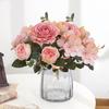 1/5pcs Artificial Rose Peony Bouquet High Quality Fake Flowers Festival Home Decor Diy Plants Arrangement Wedding Decora Bonsai