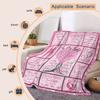 Bestie Appreciation Flannel Throw Blanket - Contemporary Pink Friendship and Occasion Themed Print, All-Season Comfort Knit