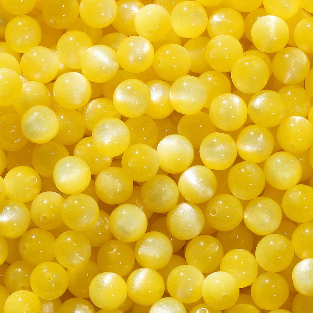 10/20Pcs/Lot 8/10/12mm Resin Imitation Cat Eye Round Beads for Handmade Making Jewelry Diy Bracelet Necklace Accessories