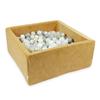 Dry Pool 90x90x40 Velvet Soft Caramel with 400 Balls: Transparent, White, Pearl, Gray, Light Gold