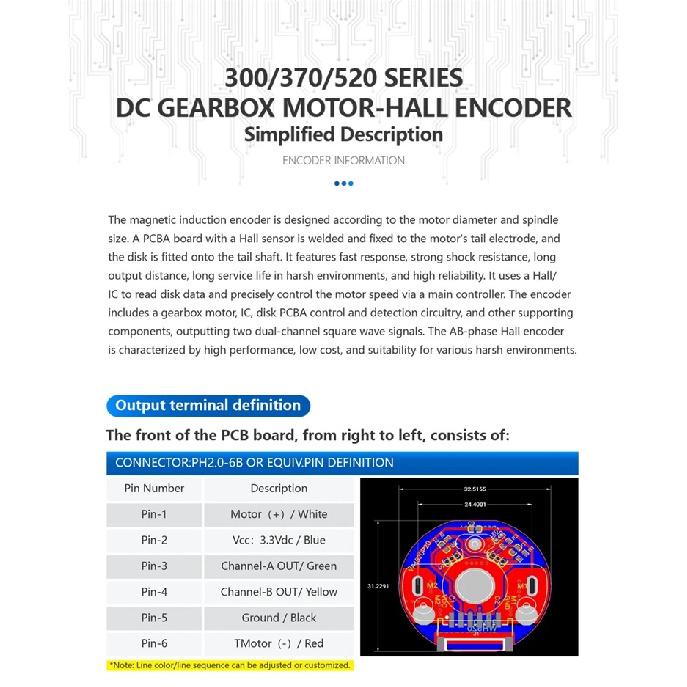 JGB37-520 Hall Encoder DC Geared motor, 6V/12V, Reversible, High Torque 21KG.CM, All-metal Geared DC Motor With Hall Encoder.