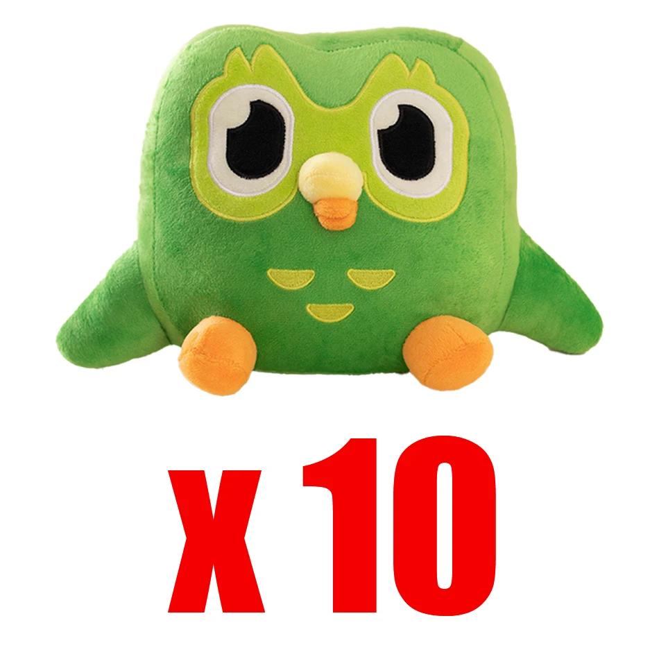 27CM Kawaii Green Owl Plush Doll Cute Cartoon Animal Stuffed Soft Bird Toys