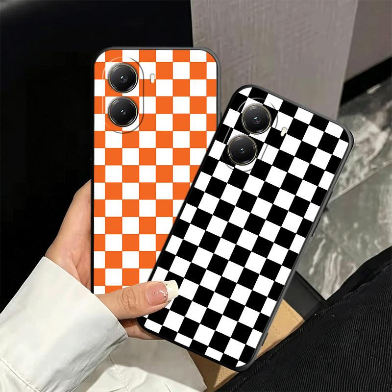 Retro Classic Chess Board Grid Soft Phone Case for Xiaomi Poco X5 X6 X7 X8 Pro Max X3 F7 F8 Ultra M8 M7 M6 M5 Redmi 15 15C 14C 1