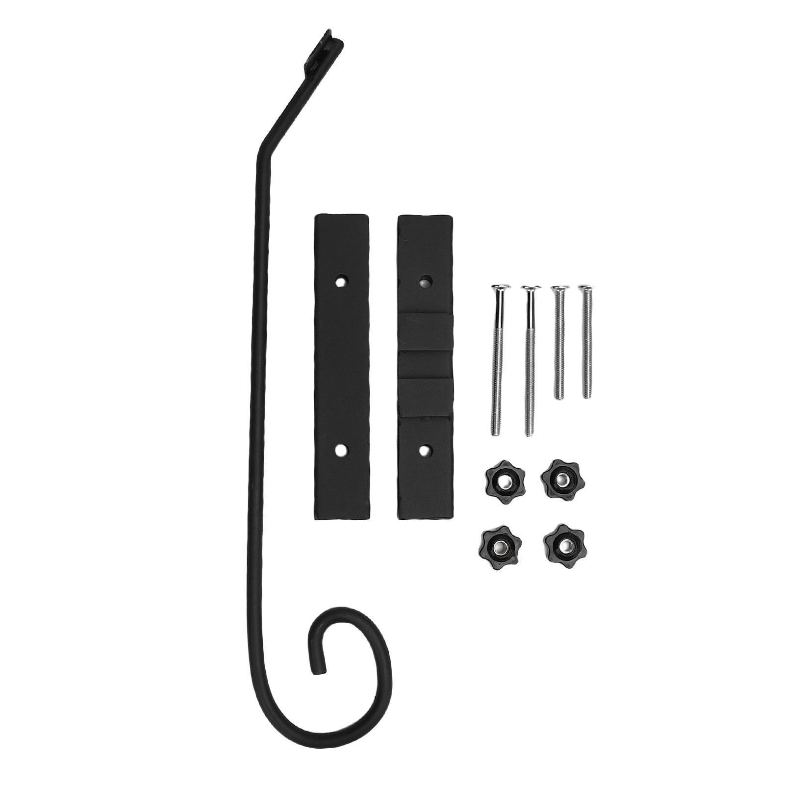 Deck Hook Rail for Hanging Flower Baskets Wind Chimes Bird Feeders Lanterns Fence Deck Hook Rail Iron Easy Install