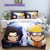 Naruto Character Pattern Bedding Home Decoration Birthday Gift (1 * Duvet Cover + 2 * Pillowcase, Without Core)