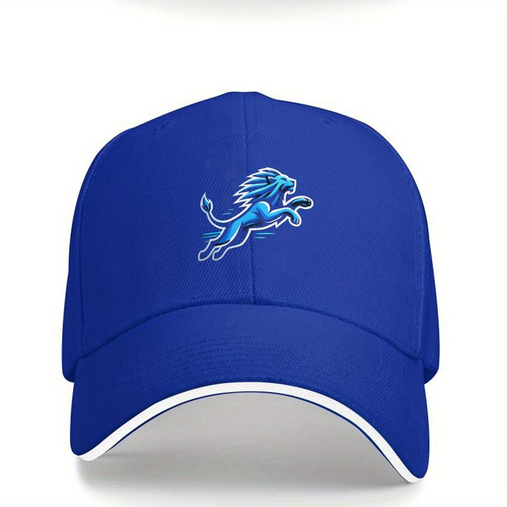 Retro Lions sports team adjustable baseball cap casual outdoor visor suitable for golf football fishing camping