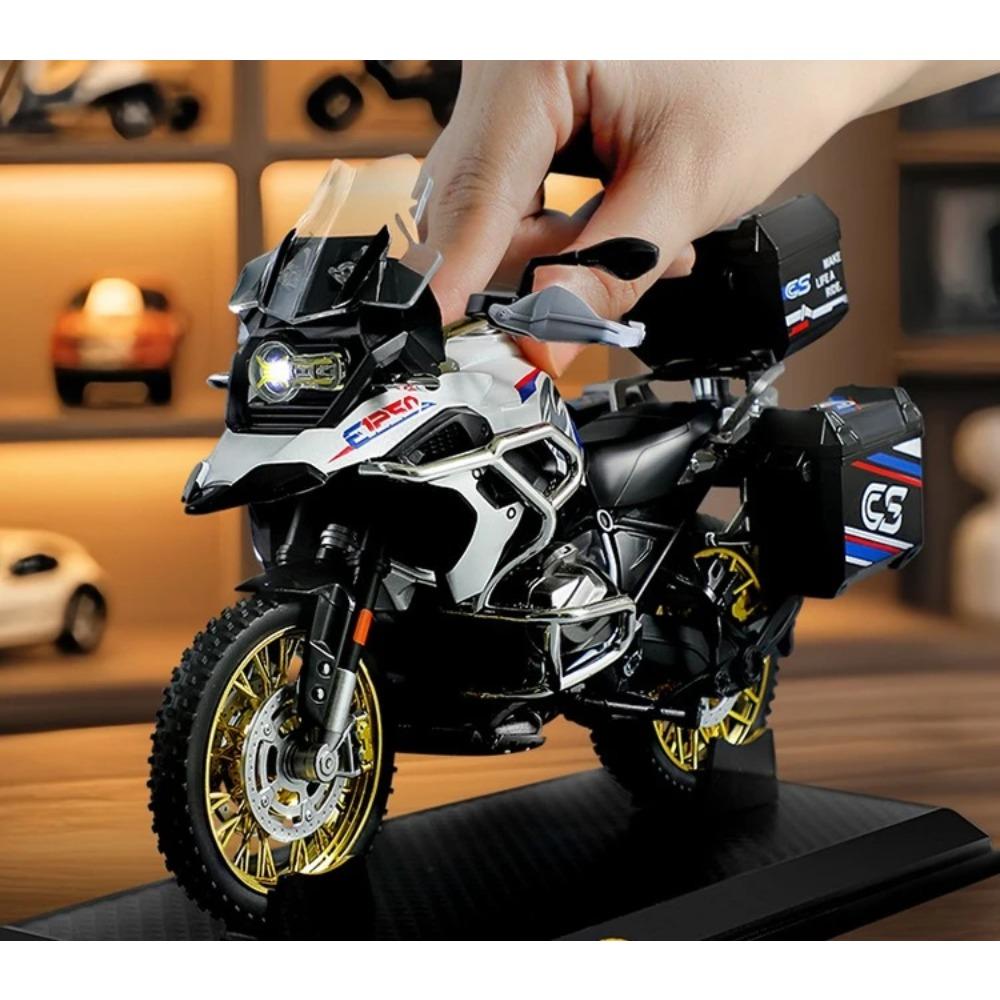Simulation 1/10 Scale BMW R 1250 GS Adventure Alloy Motorbike Model Children Alloy Motorcycle Model Toy Collection Home Decor
