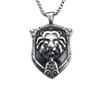 Necklace Lion Shield Men Hip Hop Animal Punk Ins Pendant