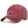 Cappellino da Baseball Chicago1837 Ricamato Lavato ad Acqua Cappellino alla Moda Street Hip Hop Cappellino Parasole da Esterno Cappellino Sportivo e per il Tempo Libero Unisex