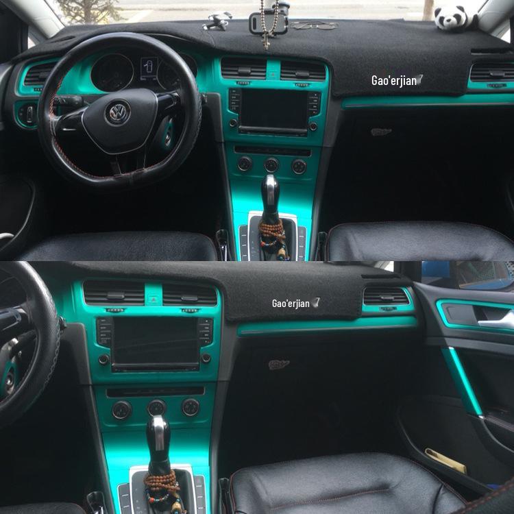 14-19 VW Golf 7 Interior Stickers: Gear Shift & Door Panel Decor Film