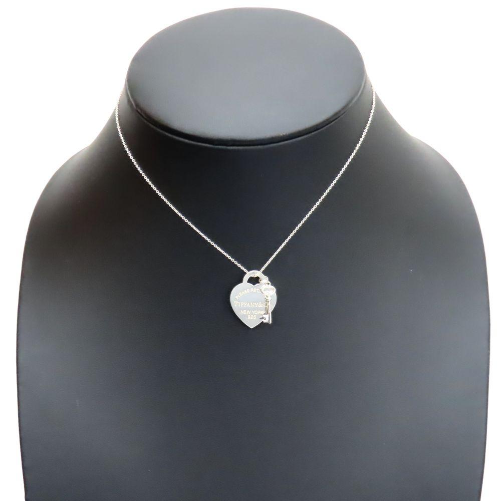 Used TIFFANY&Co. Necklace Return to Heart Tag Key Silver925 7.0g Silver cute