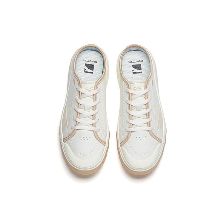 Anta Casual Low-Top Slip-On Shoes Women Sneakers Champagne 122228067-5