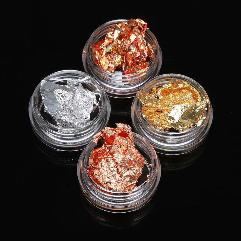 12pcs Nail Art   Paillette Flake Chip Foil Acrylic UV Gel Paper Decor