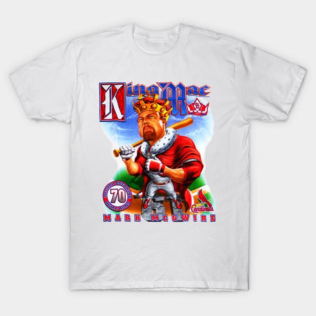 Men Black Print T-shirt Mcgwire Homerun King Mac - Cardinals Baseball No-Cut Transfer Paper Print Cotton Tshirt M белый
