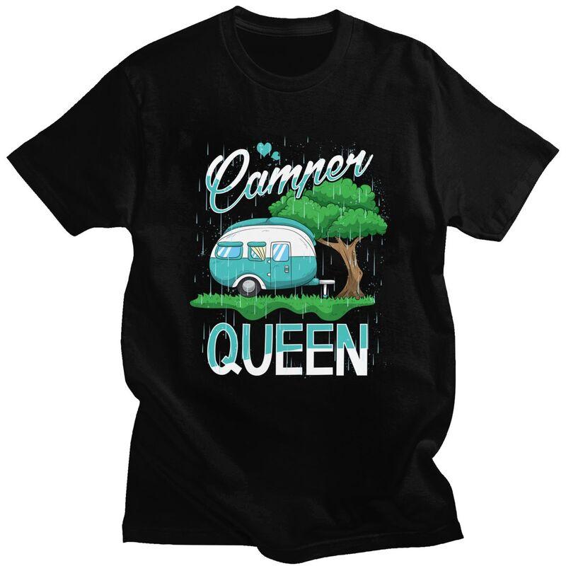 

Мужская футболка с коротким рукавом Custom Classic Camper Queen, футболка для кемпинга, приключений, путешествий, автомобиля, повседневная, приталенная, мерч -... S разноцветный