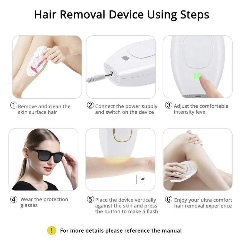 IPL Epilator Laser Hair Removal Device & Rejuvenation Shaving for Men & Women Handheld Home Use Hair Remover Painless Intense Pulsed Light