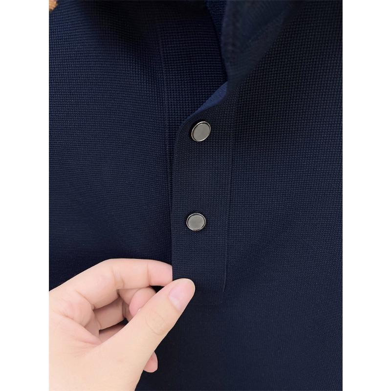 New Spring Autumn Men's Casual Versatile High-End Long Sleeve T-Shirt Comfortable Bottoming Shirt