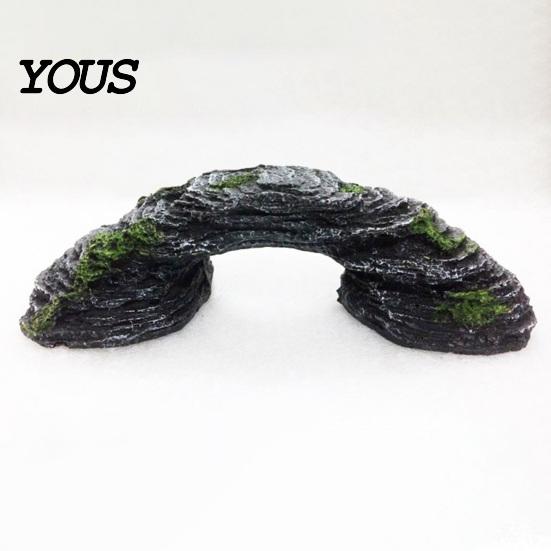 Non-toxic Turtle Dock Basking Platform, Rock Look Resin Baby Tortoise Climbing Ramp, Terrarium Accessory Arched Reptiles Resting Terrace for