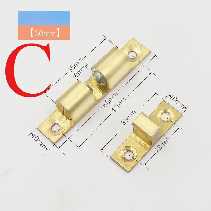 1 sett Dørlås Fjær Ball Skap Dør Touch Låseskap Interlock Switch Chassis Skap Justerbar messing dørspenne