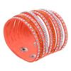 Women's Multilayer Rivet Rhinestone Velvet Cuff Bangle Wristband Bracelet Gift